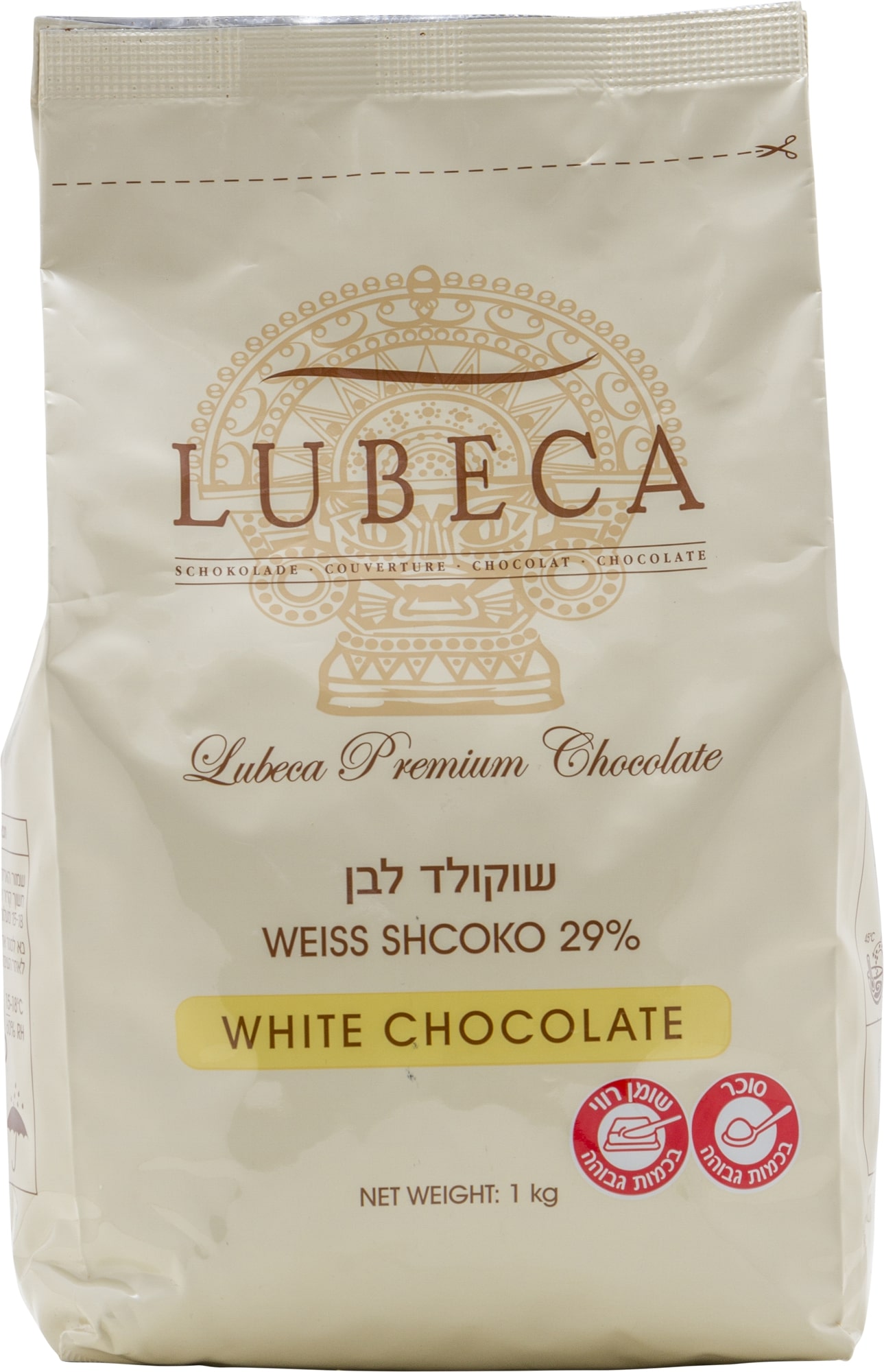 Lubeca - שוקולד לבן - מהדרין 1 ק