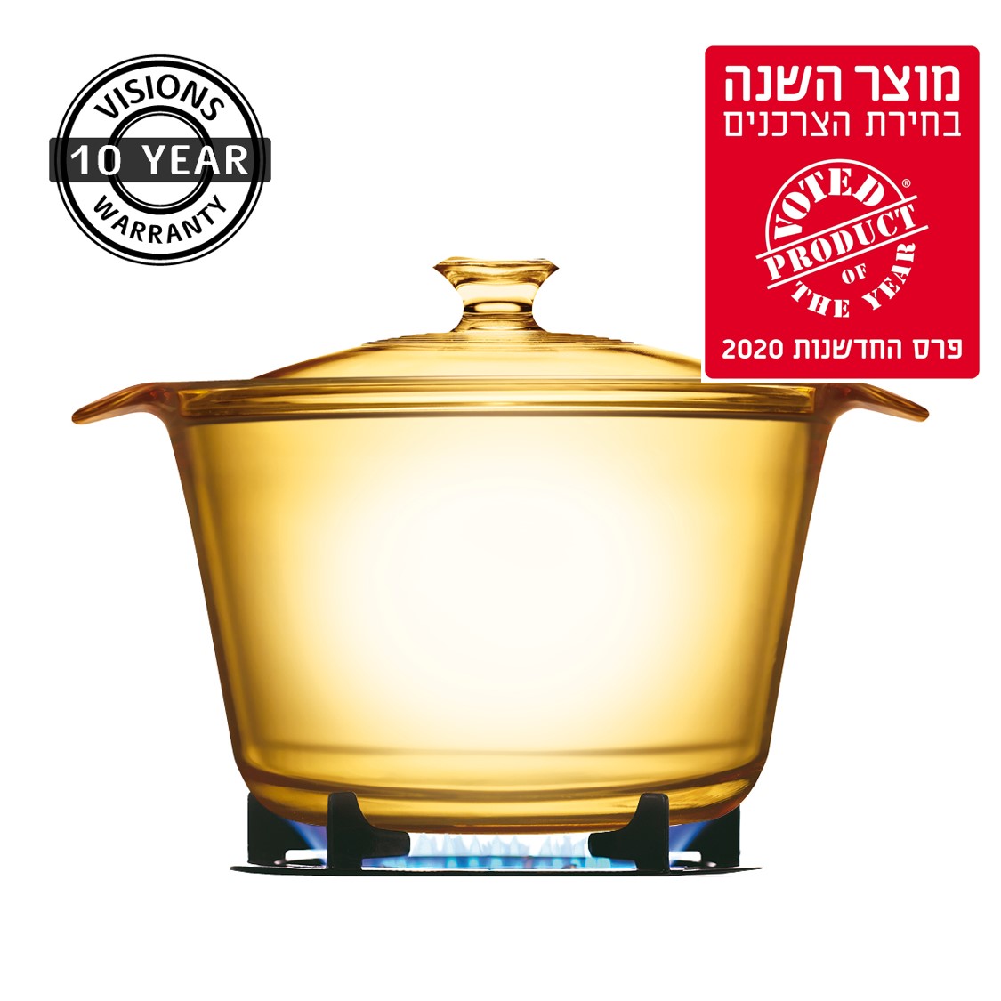 קורנינג - סיר זכוכית 3.8 ליטר סדרת Visions Flair