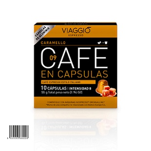 קפסולות אלומיניום  VIAGGIO ESPRESSO- טעם קרמל / CARAMELLO