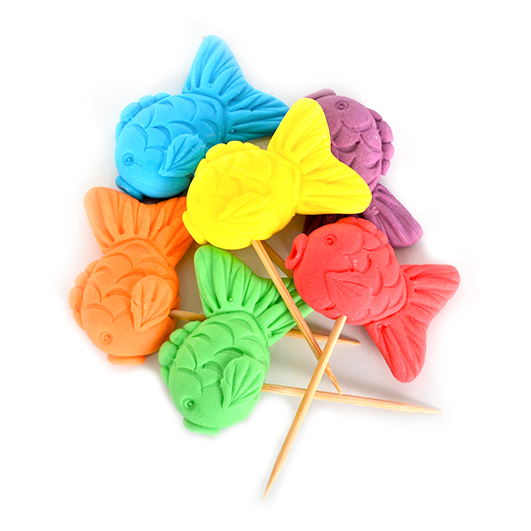 חיות / קישוטים על קיסם מבצק סוכר