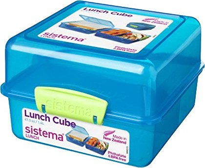 Sistema - קופסת איחסון מרובעת מחולקת 1.4 ל'