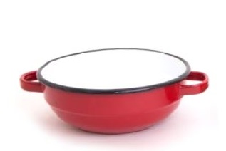 קערת אמייל נמוכה עם ידיות 20 ס