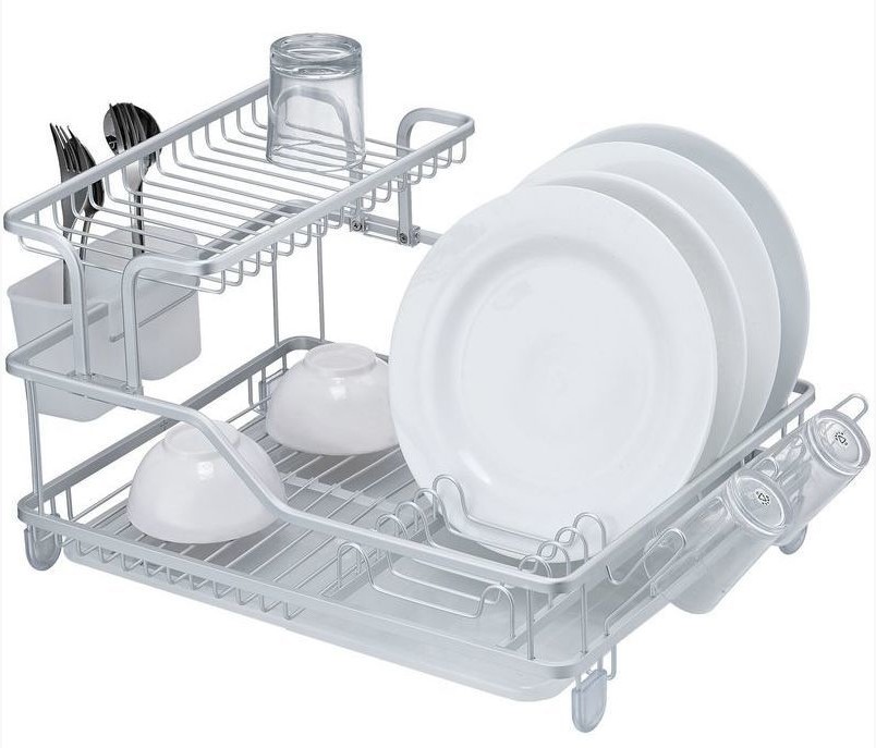 מתקן אלומניום 2 קומות מעוצב ליבוש כלים