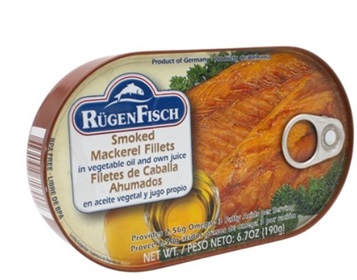 פילה מקרל מעושן 190 גר' Rugen Fisch