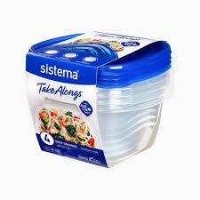 Sistema - מארז 4 אחסוניות מרובעות גבוהוה 1.2 ל' מסדרת Takealongs
