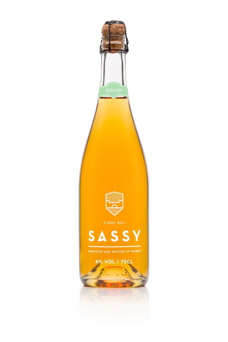 סיידר תפוחים (כהל: 4%) מוגז חצי יבש אורגני 750 מ