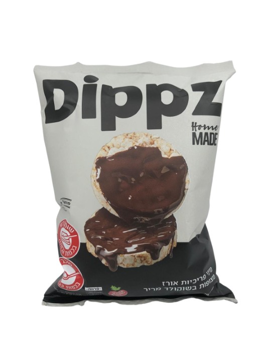 מיני פריכיות אורז מצופות שוקולד מריר DIPPZ