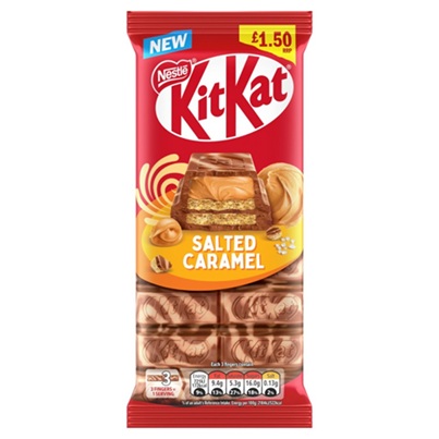 KitKat - טבלת קיטקט במילוי קרמל מלוח 99 גר'