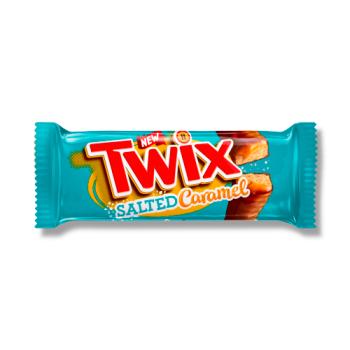 TWIX - חטיף כפול קרמל מלוח מצופה בשוקולד חלב 46 גר'