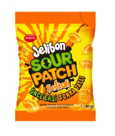 סוכריות גומי סאוור פאץ' בטעם אפרסק 80 גר' Jelibon