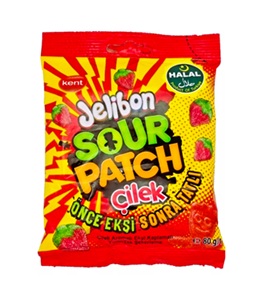 סוכריות גומי סאוור פאץ' בטעם תות שדה 80 גר' Jelibon