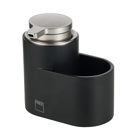 דיספנסר סבון עם תא לספוגית FREE שחור