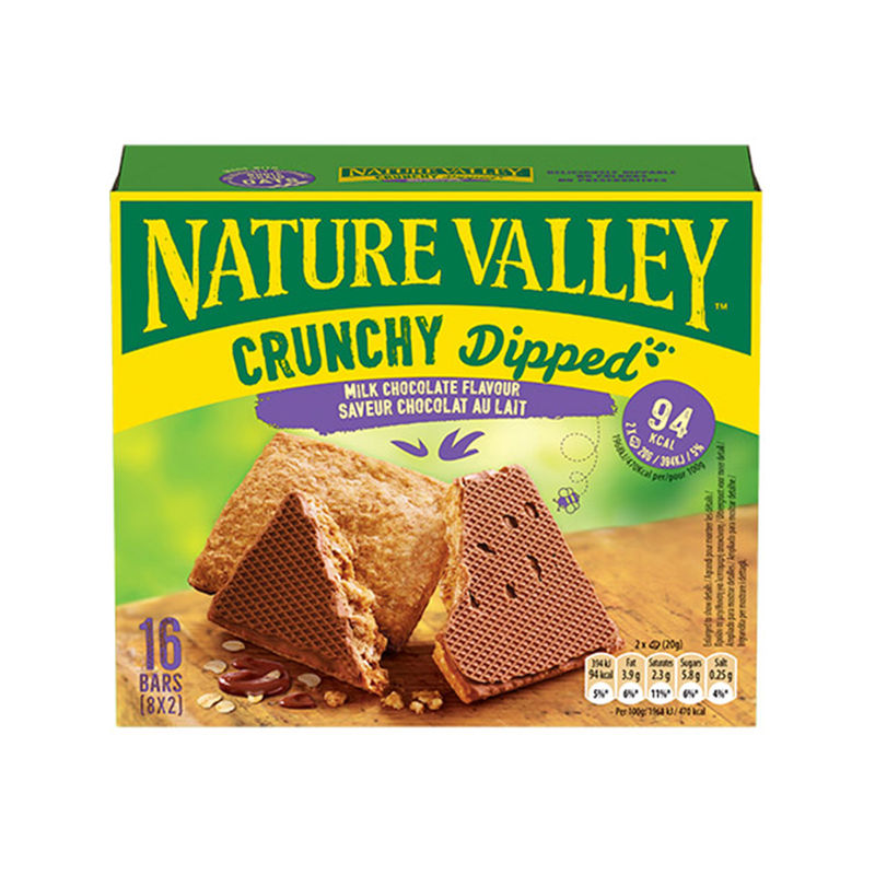 Nature Valley - חטיפי (2*8) שבולת שועל בציפוי שוקולד חלב 8*20 גר'